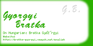 gyorgyi bratka business card